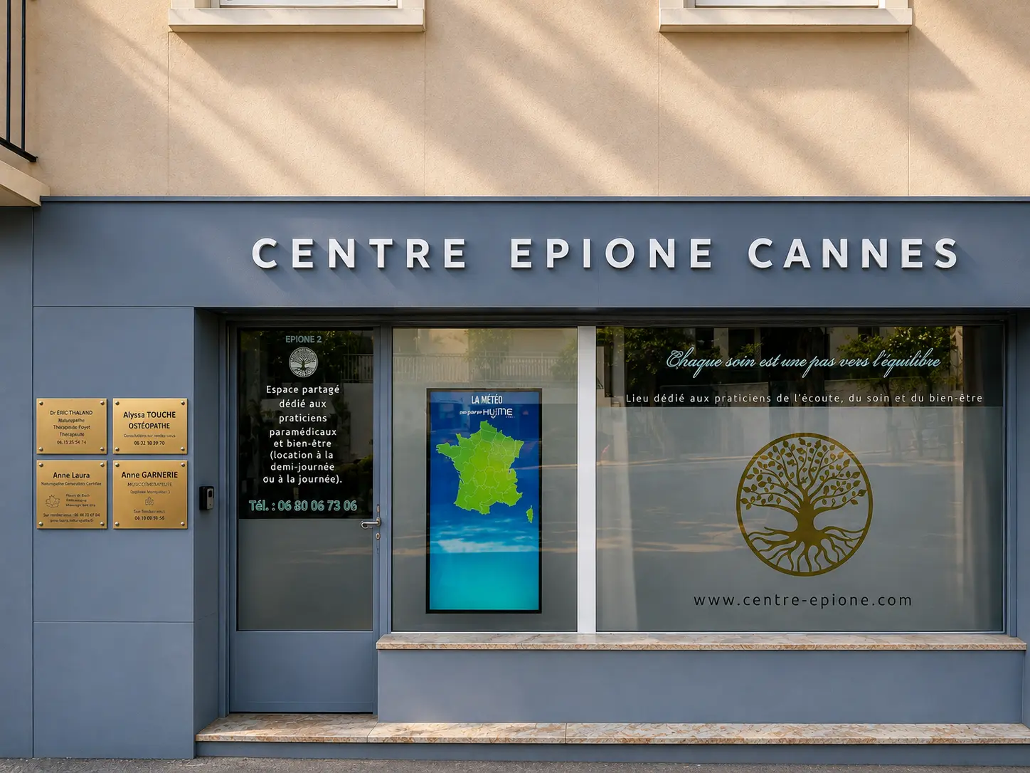 Façade du Centre Epione Cannes, 161 avenue de Grasse